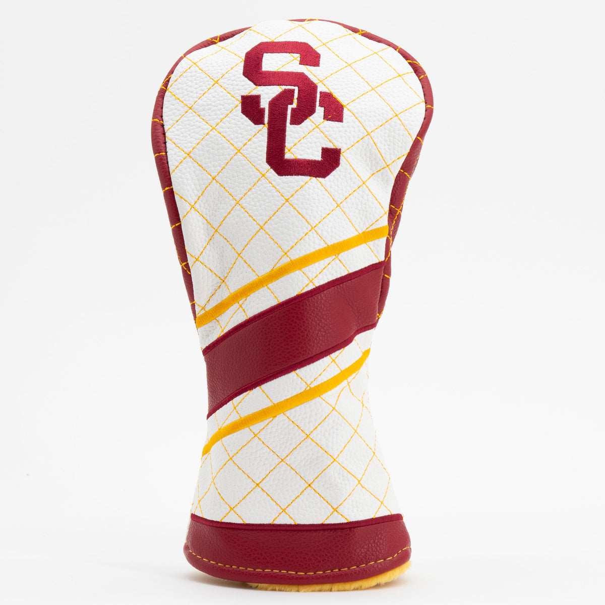 USC Trojans Striped Quilted Fairway Headcover, front view