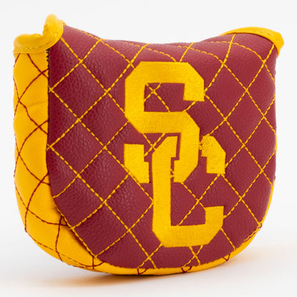USC Trojans Solid Quilted Mallet Putter Cover, angled view