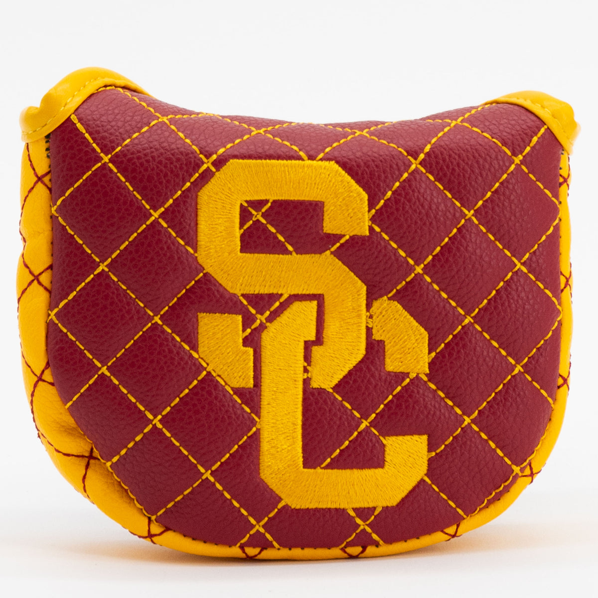 USC Trojans Solid Quilted Mallet Putter Cover, front view