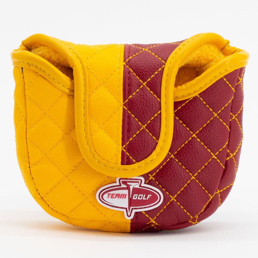 USC Trojans split quilted mallet putter cover, back view