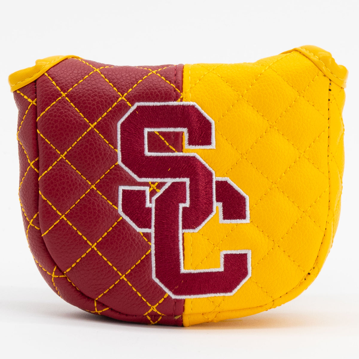 USC Trojans Split Quilted Mallet Putter Cover, front view