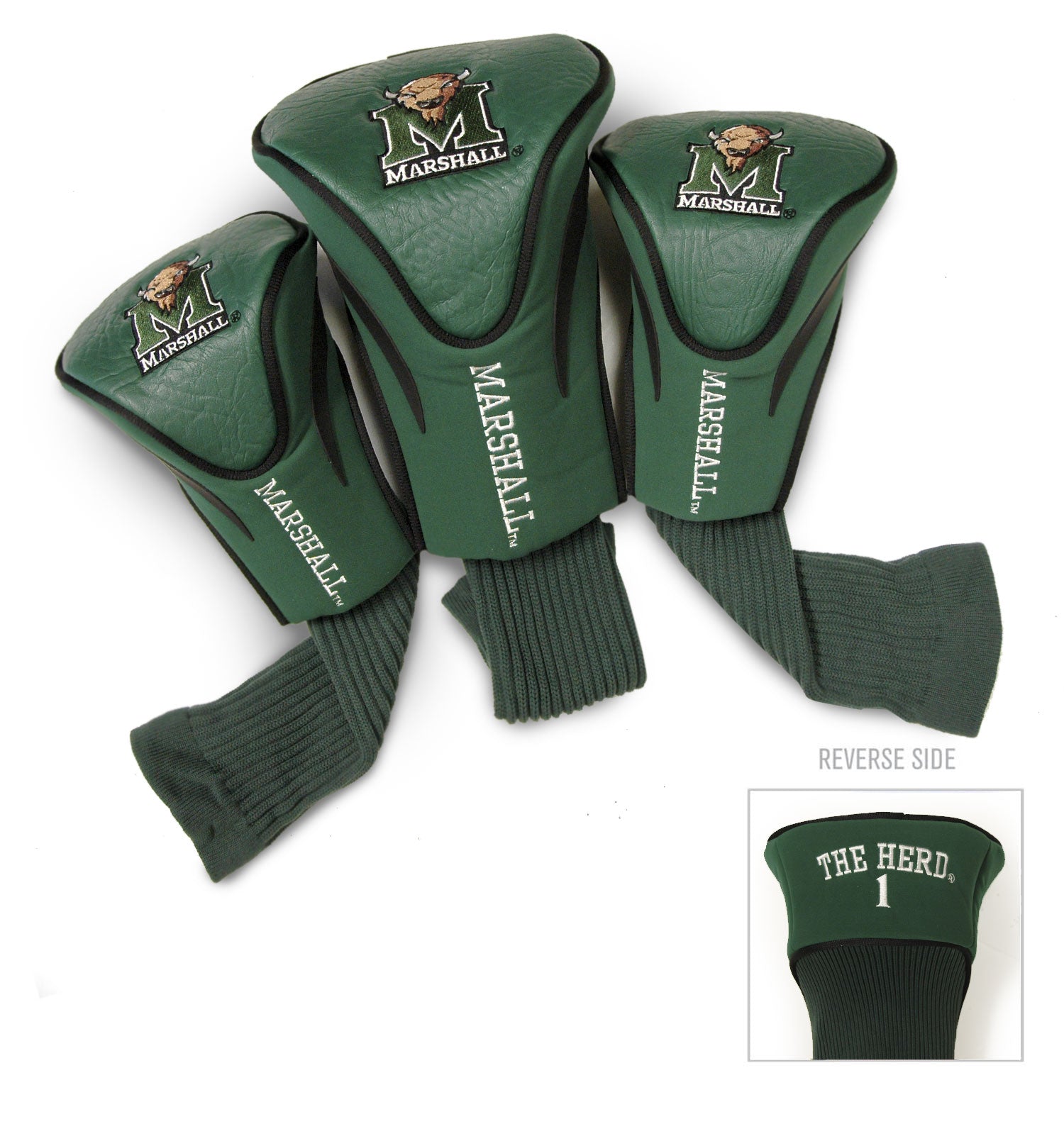 Marshall Thundering Herd 3 Pack Contour Sock Headcovers - Club Rehab
