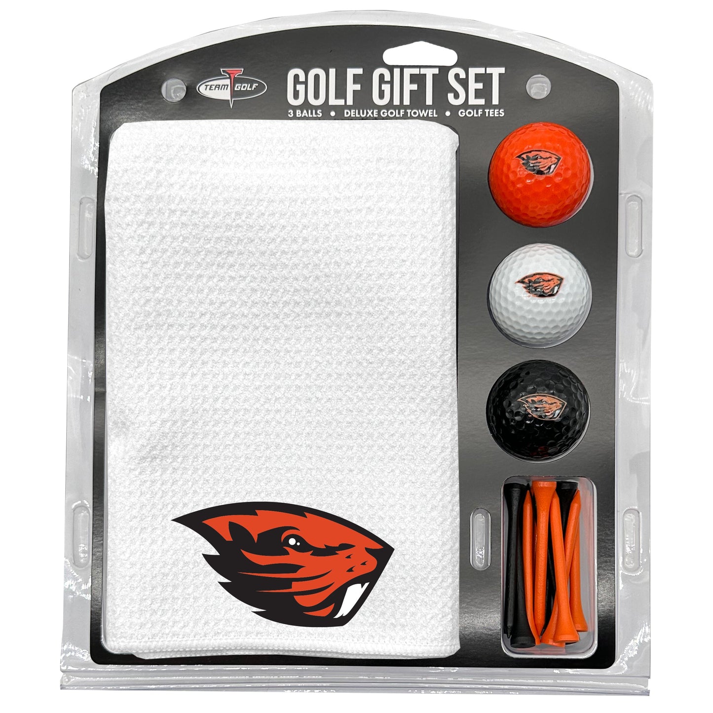Oregon State Beavers White Microfiber Towel Golf Gift Set - Club Rehab
