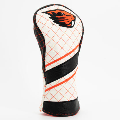 Oregon State Beavers Striped Quilted Fairway Headcover, angled view