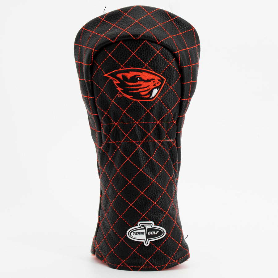 Oregon State Beavers solid quilted fairway cover, back view