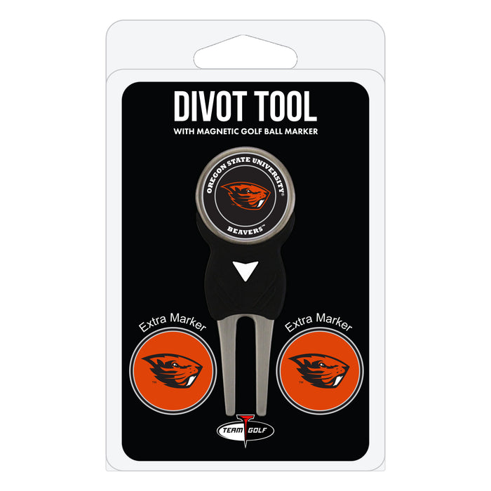 Oregon State Beavers divot repair tool and three ball markers