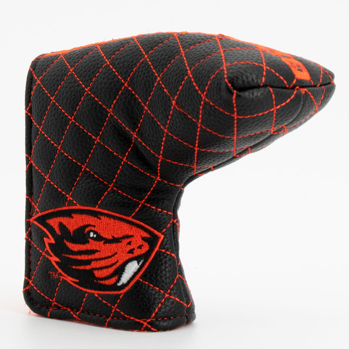 Oregon State Beavers Solid Quilted Blade Putter Cover, angled view