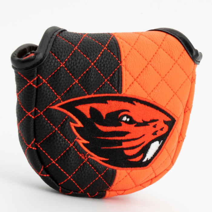 Oregon State Beavers Split Quilted Mallet Putter Cover, angled view