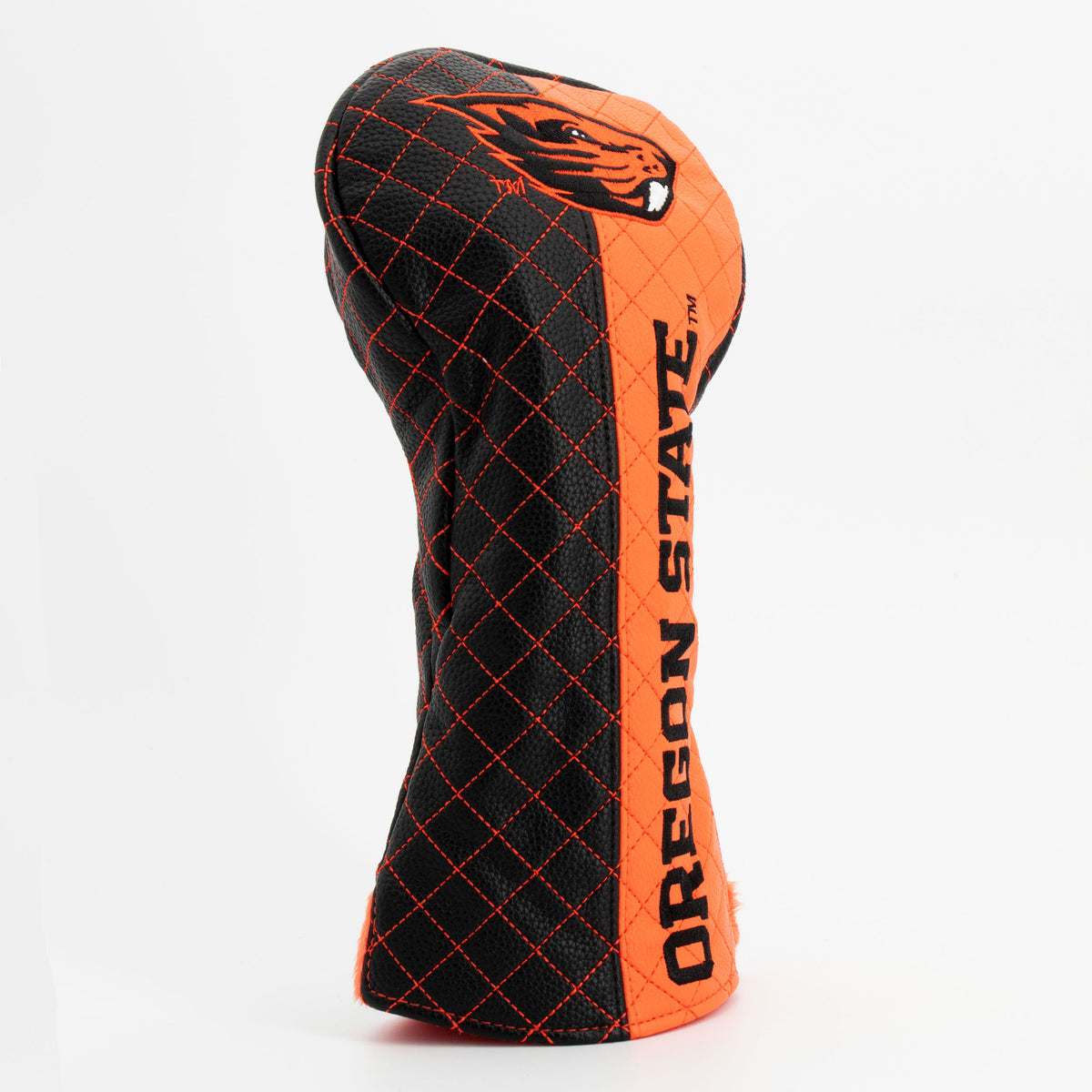 Oregon State Beavers Split Quilted Driver Headcover, angled view