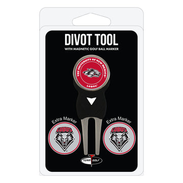 New Mexico Lobos Divot Tool + 3 Ball Markers