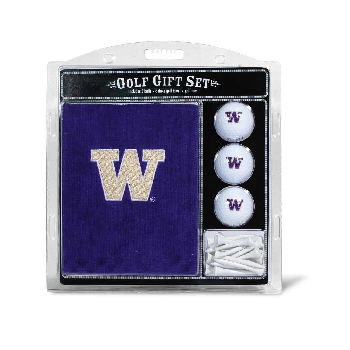 Washington Huskies Embroidered Towel Golf Gift Set