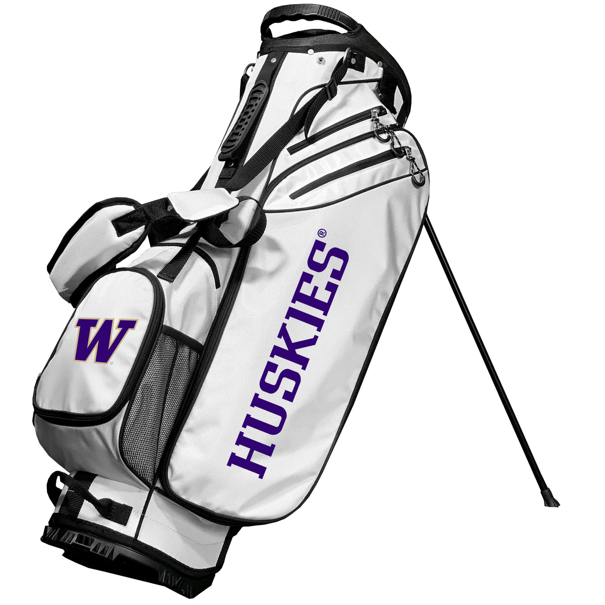 Washington Huskies Birdie stand golf bag, White color