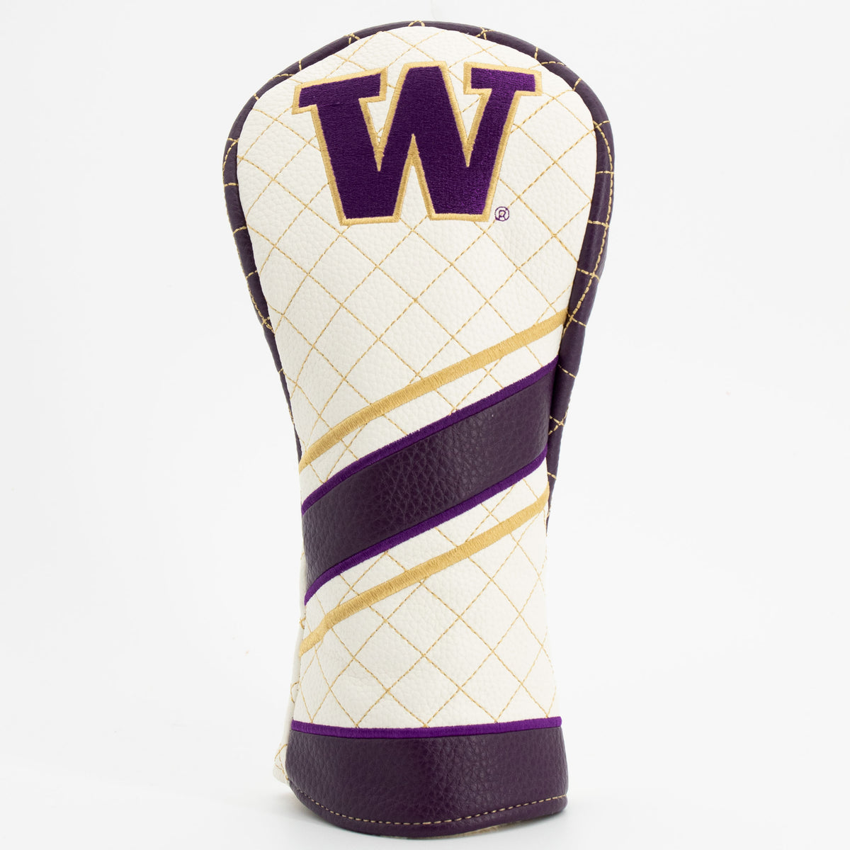 Washington Huskies Striped Quilted Fairway Headcover, front view