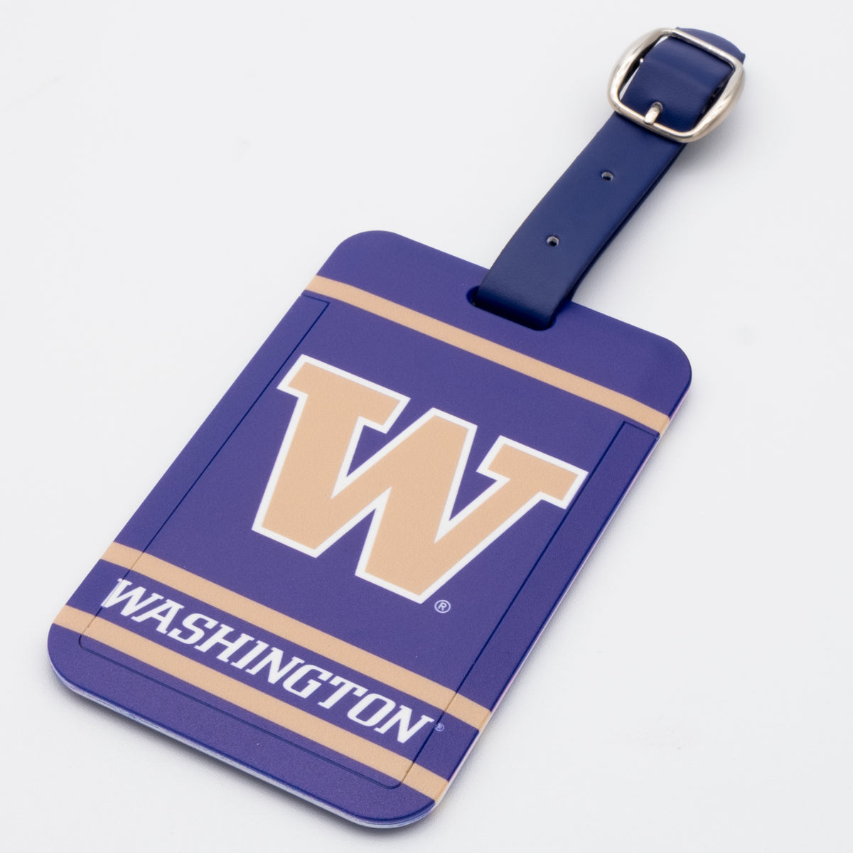 Washington Huskies plastic golf bag tag by Team Golf, product photo 1