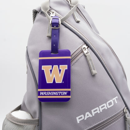 Washington Huskies plastic golf bag tag by Team Golf, product photo 3