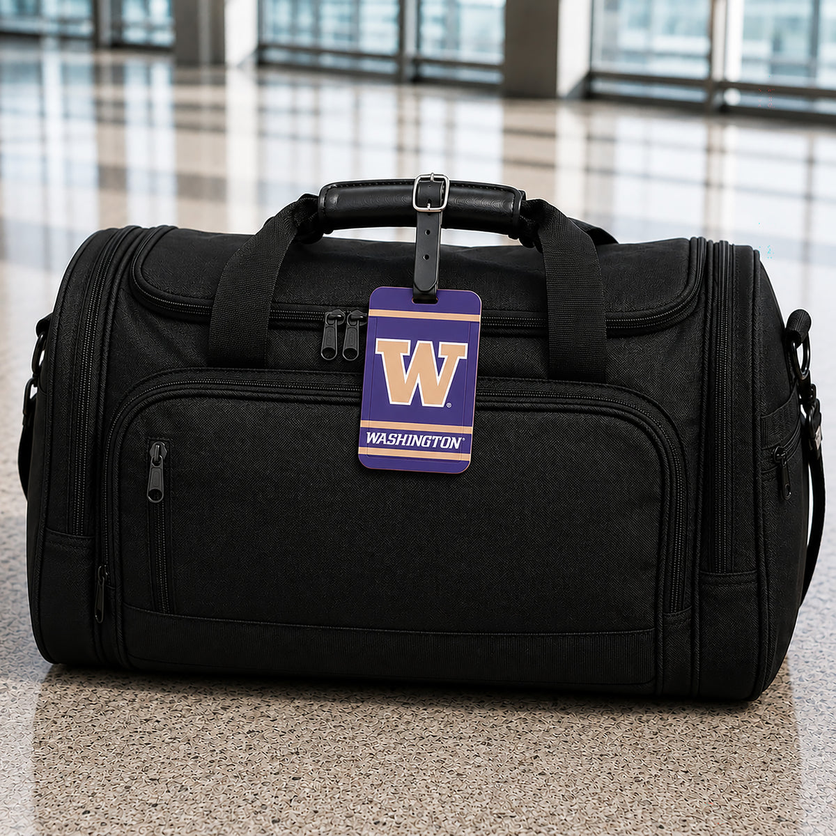 Washington Huskies plastic golf bag tag by Team Golf, product photo 5