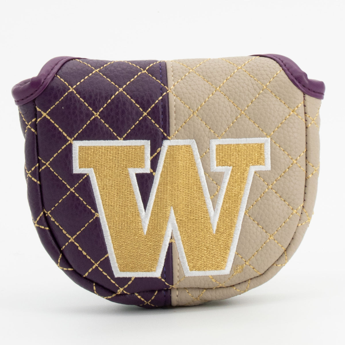 Washington Huskies Split Quilted Mallet Putter Cover, front view