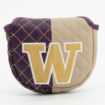 Washington Huskies Split Quilted Mallet Putter Cover, front view