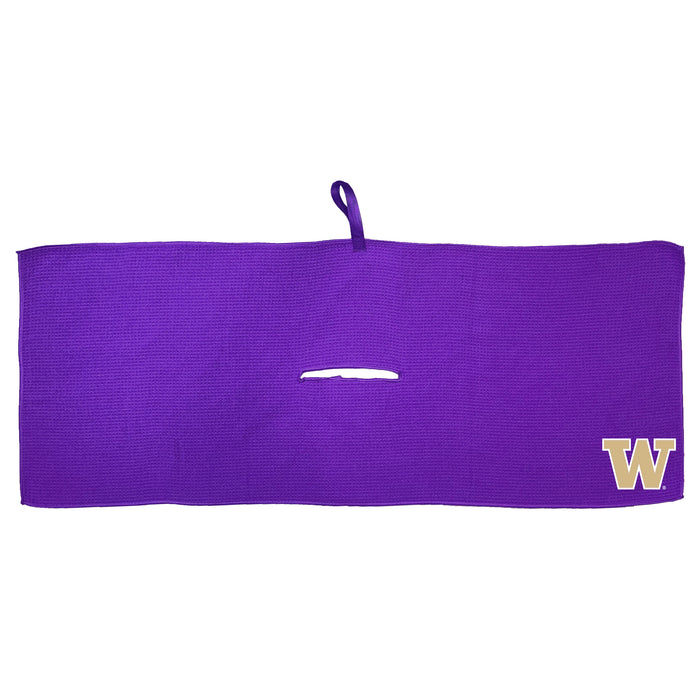 Washington Huskies 16 x 40 microfiber golf towel with team logo