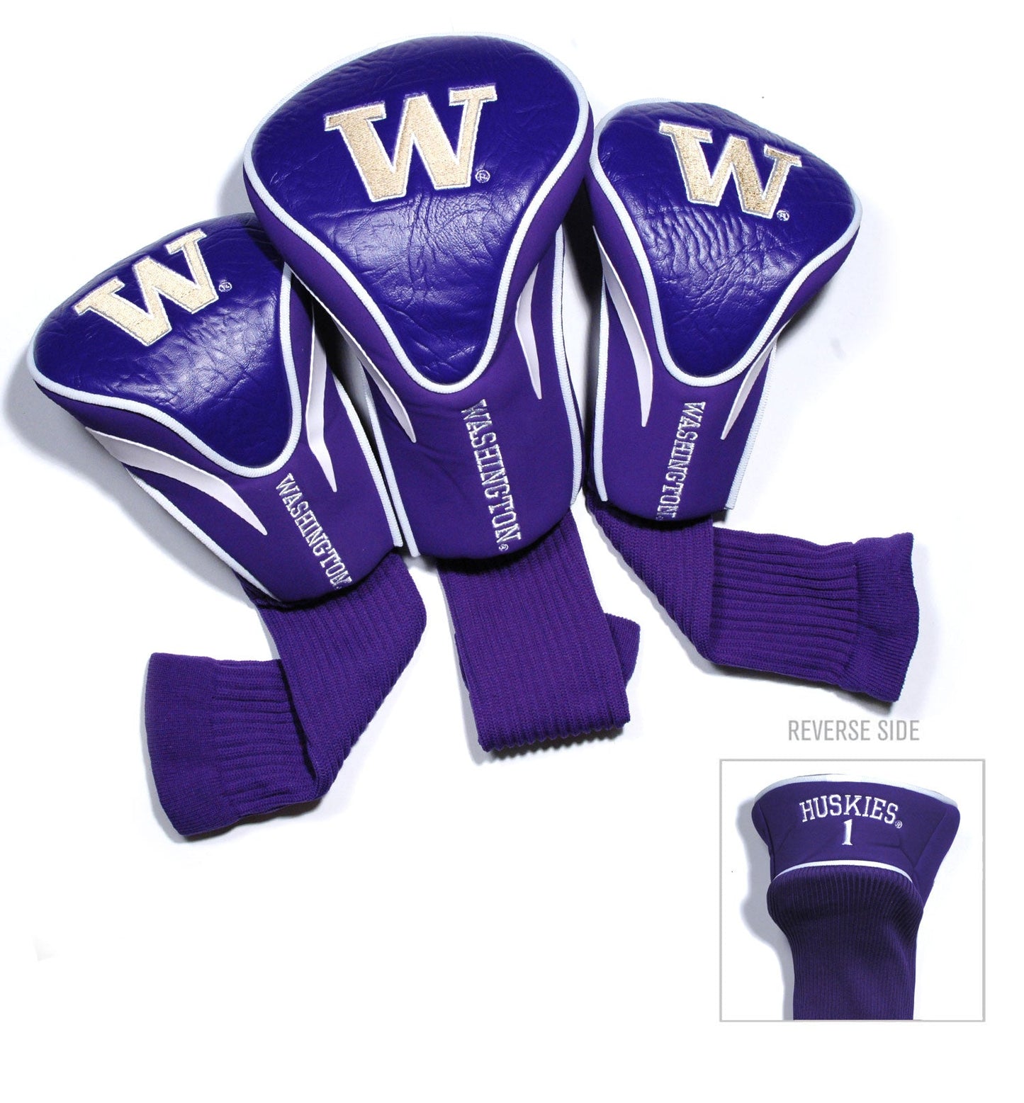 Washington Huskies 3 Pack Contour Sock Headcovers - Club Rehab