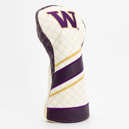 Washington Huskies Striped Quilted Driver Headcover, angled view