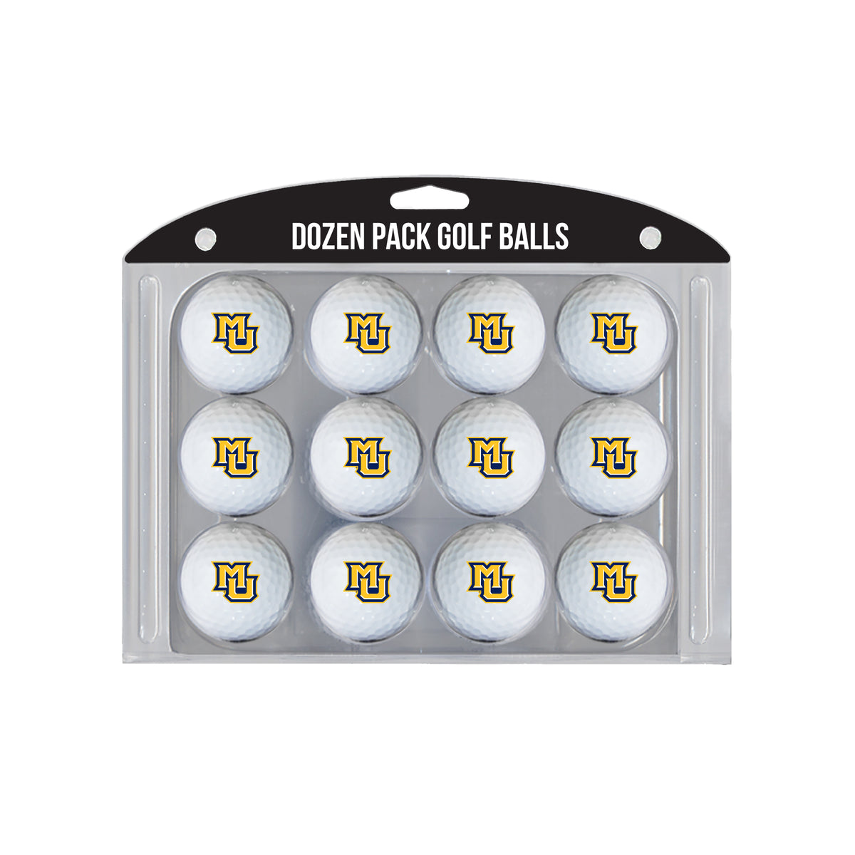 Marquette Golden Eagles logo golf balls, 12 pack