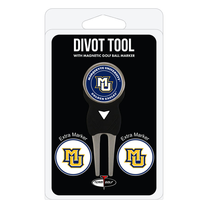 Marquette Golden Eagles divot repair tool and three ball markers