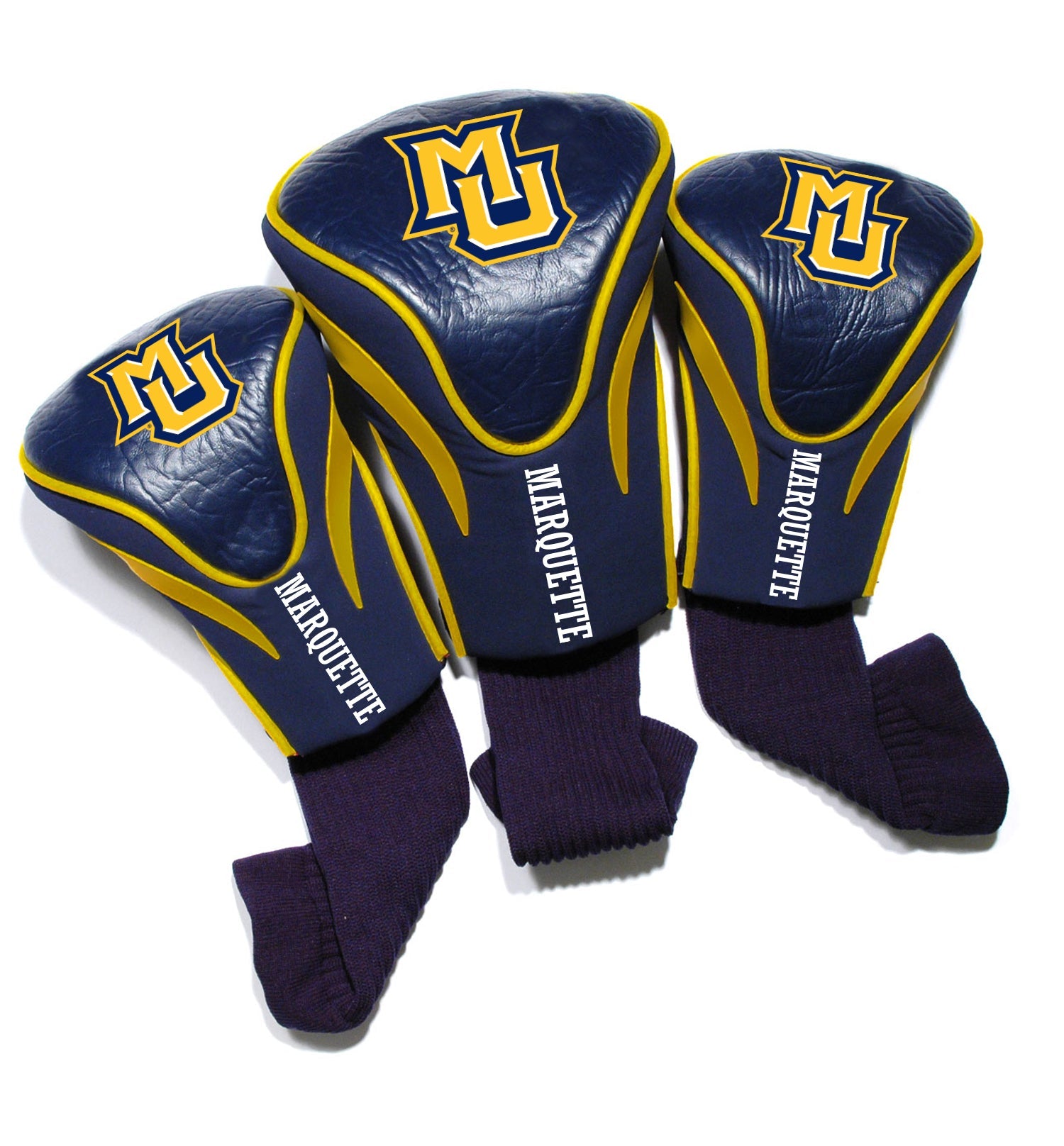 Marquette Golden Eagles 3 Pack Contour Sock Headcovers - Club Rehab
