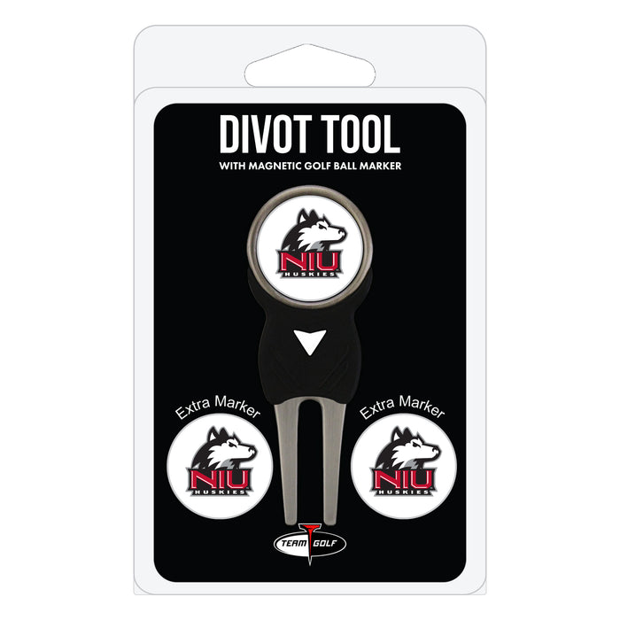 Northern Illinois Huskies divot repair tool and three ball markers