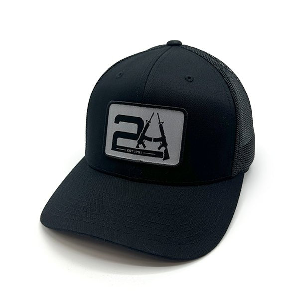 2A Est 1791 Woven Patch Hat - Curved Bill Snapback Black - Club Rehab