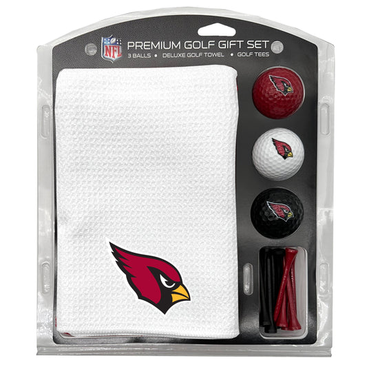 Arizona Cardinals White Microfiber Towel Golf Gift Set - Club Rehab