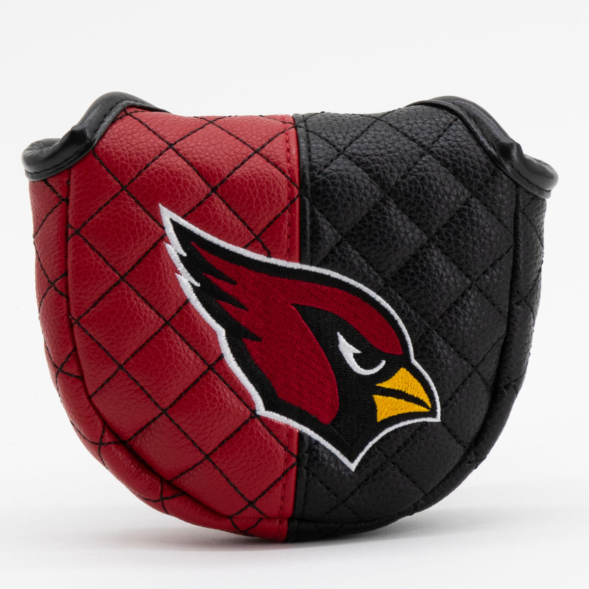 Arizona Cardinals Split Mallet Putter quilted headcover, front view