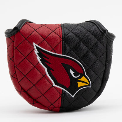 Arizona Cardinals Split Mallet Putter quilted headcover, front view