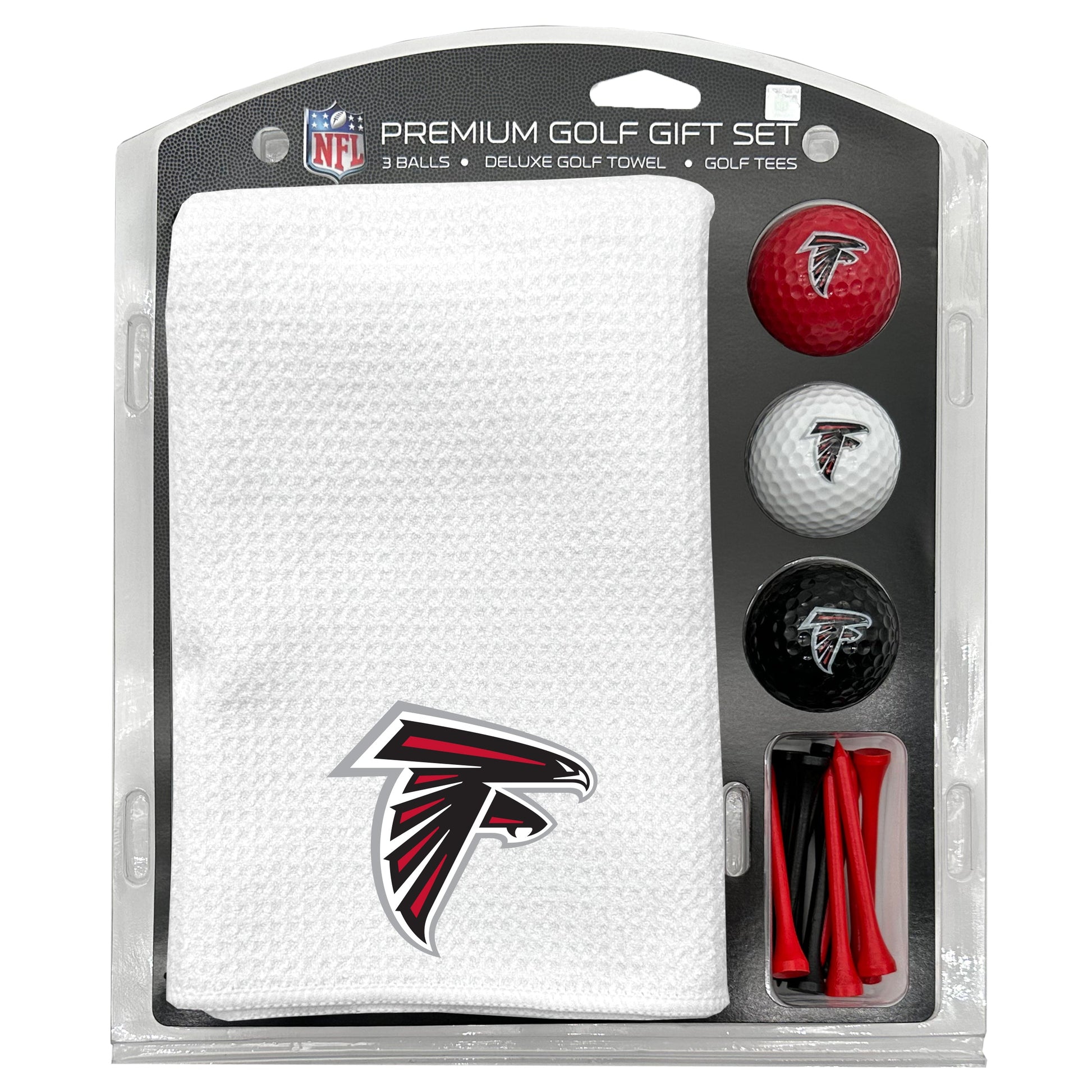 Atlanta Falcons White Microfiber Towel Golf Gift Set - Club Rehab