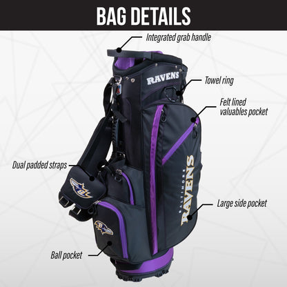Baltimore Ravens Fairway Stand Bag - Image 3 - Club Rehab
