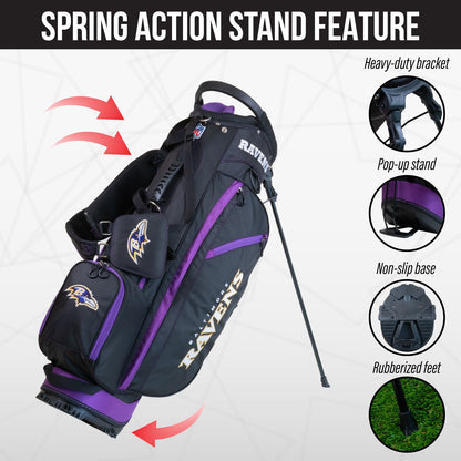 Baltimore Ravens Fairway Stand Bag - Image 5 - Club Rehab