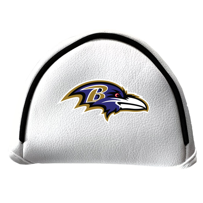 Baltimore Ravens Vintage White Printed Mallet Putter Headcover