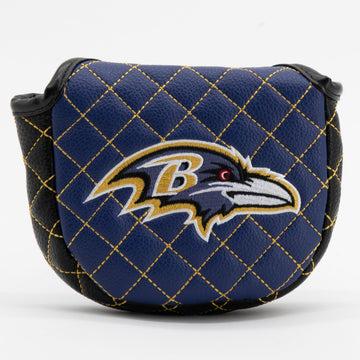 Baltimore Ravens Solid Quilted Mallet Putter Cover