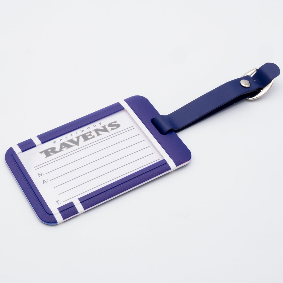 Baltimore Ravens plastic golf bag tag by Team Golf, product photo 2