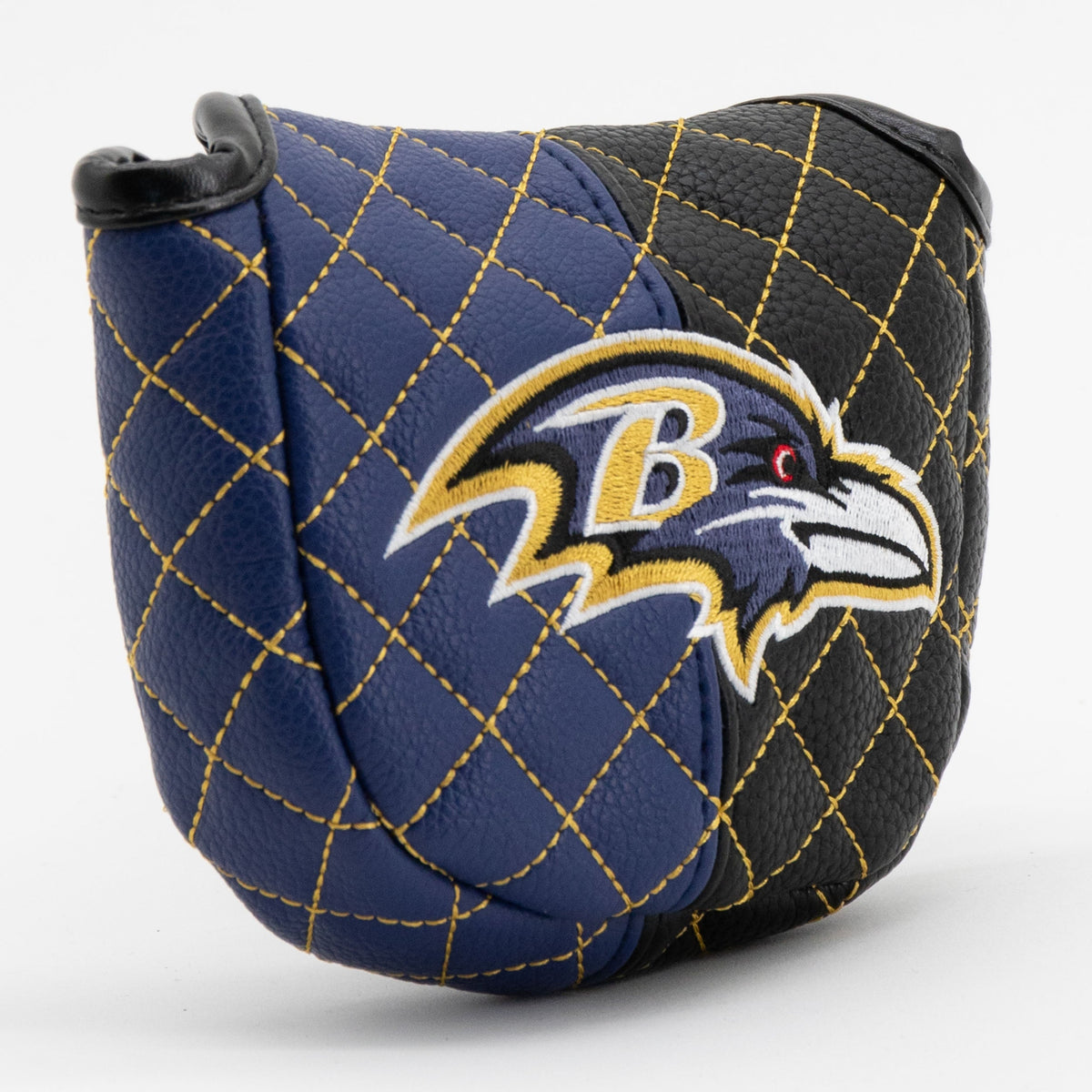 Baltimore Ravens Split Quilted Mallet Putter Headcover - golf headcover product images