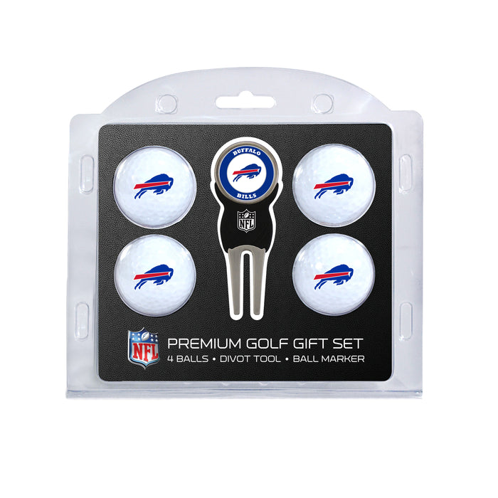 Buffalo Bills four ball golf gift set with divot tool and ball marker