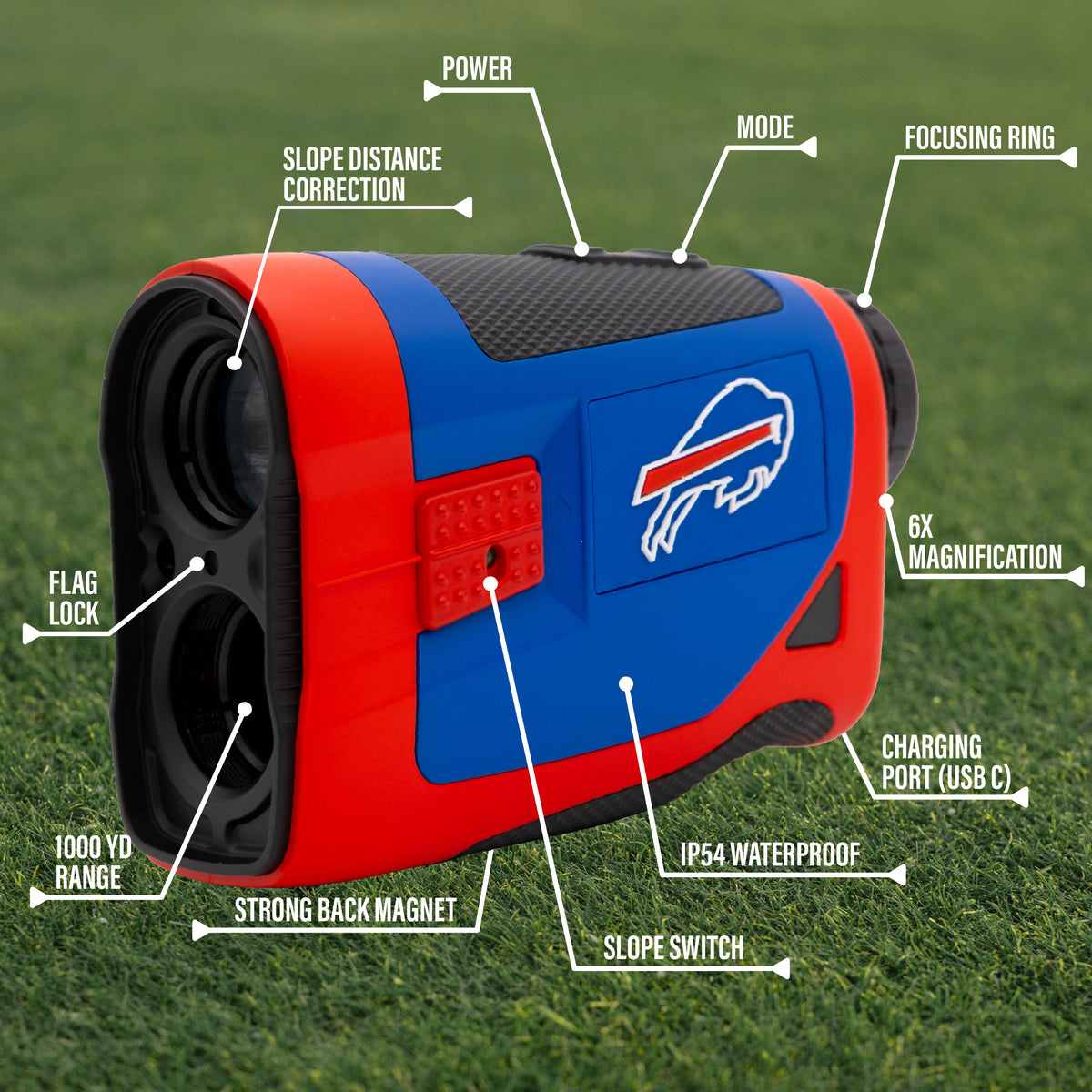 Buffalo Bills Foresight golf rangefinder by Team Golf, view 6