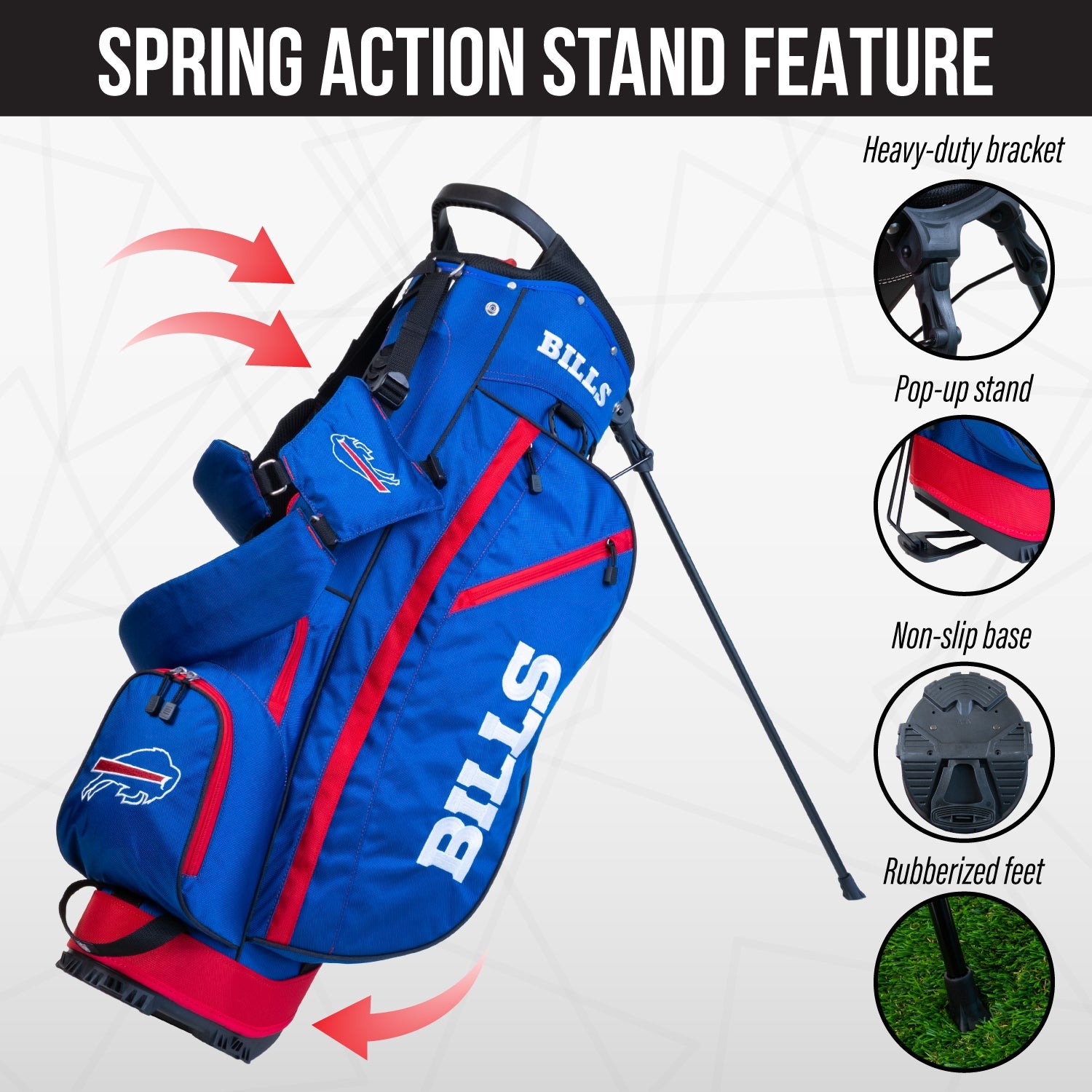 Buffalo Bills Fairway Stand Bag - Image 5 - Club Rehab