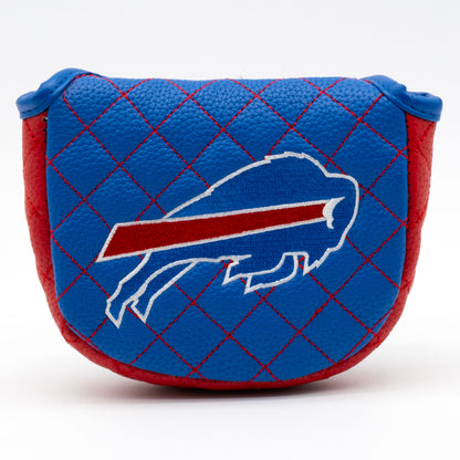 Buffalo Bills Solid Mallet Putter quilted headcover, front view