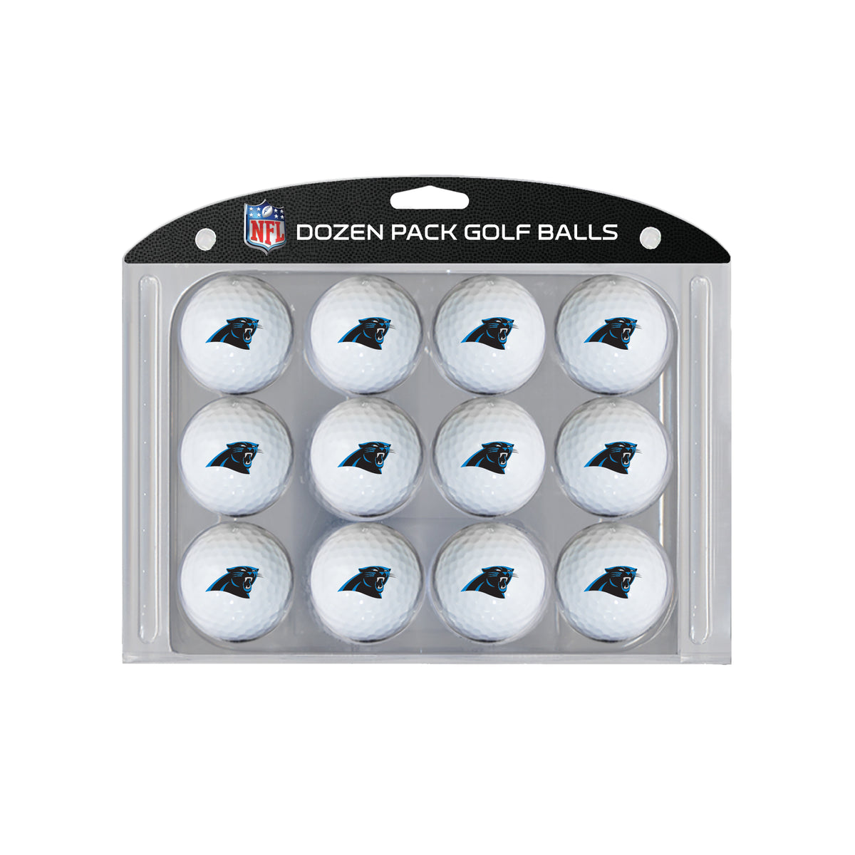 Carolina Panthers logo golf balls, 12 pack