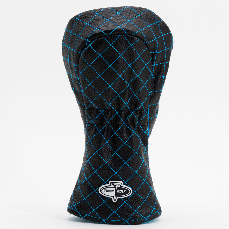 Carolina Panthers split quilted fairway cover, back view