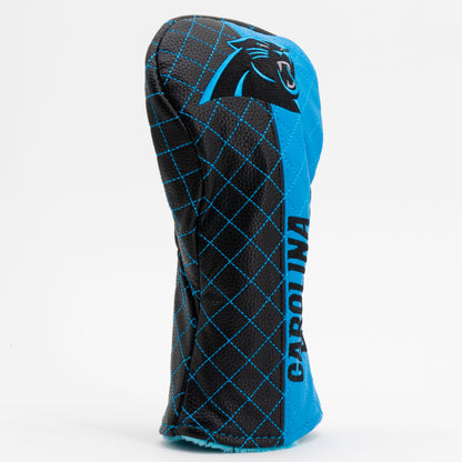 Carolina Panthers Split Quilted Fairway Headcover, angled view