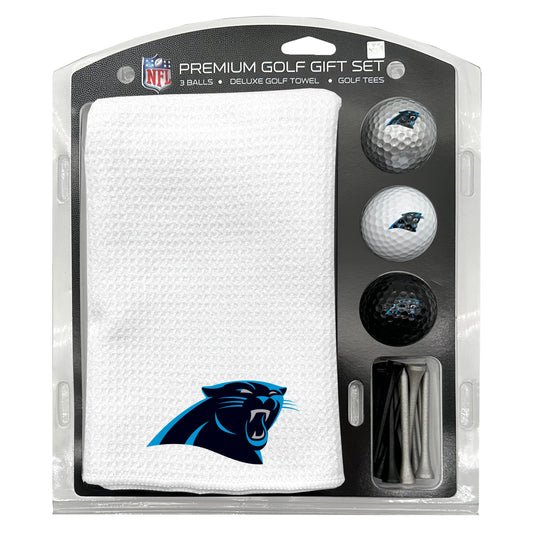 Carolina Panthers White Microfiber Towel Golf Gift Set - Club Rehab