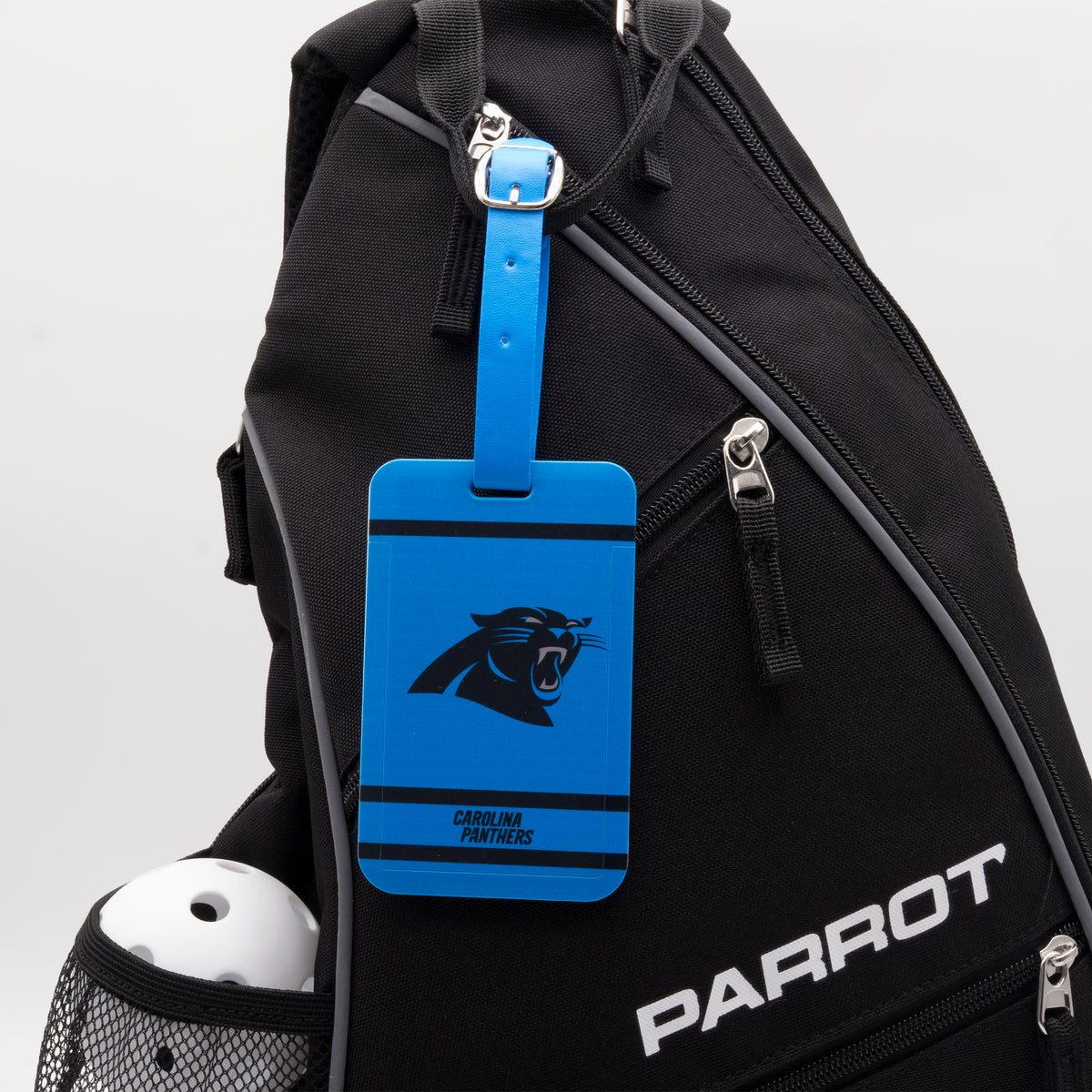 Carolina Panthers plastic golf bag tag by Team Golf, product photo 3