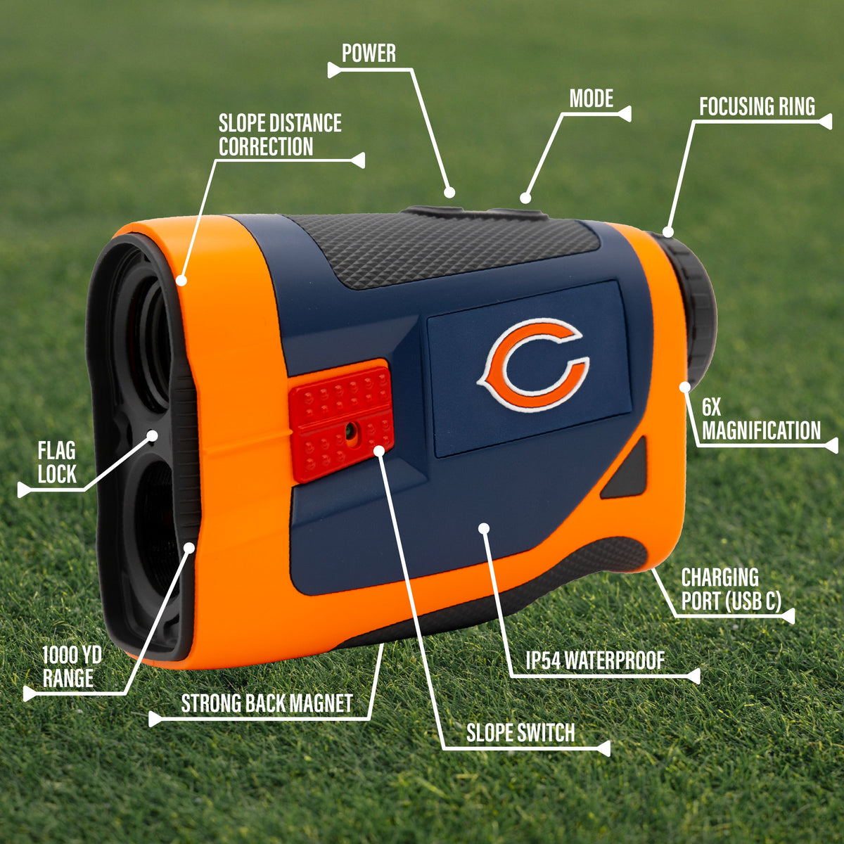 Chicago Bears Foresight golf rangefinder by Team Golf, view 6